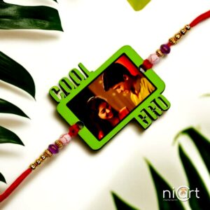 MDF Photo Rakhi with Text NIC-MR1